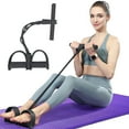 thumbnail image 2 of Pedal Band, Fitness Ankle Puller Yoga Handle Bands Exerciser, Multifunction Trainer Workout Women Tension Rope, Fitness Pull Rope with 2 Tube Foot Pedal, Elastic Leg Puller, 2 of 5