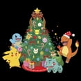 thumbnail image 2 of Men's Pokemon Christmas Tree Characters  Graphic Tee Black 2X Large, 2 of 5