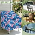 thumbnail image 3 of Renewold Outdoor Chair Covers Waterproof Stackable Patio Chair Protection Anti-UV Weather-Resistant Patio Furniture Covers, 38"W x 38"D x 36"H, Hawaii Palm Tree Pink Blue, 3 of 7