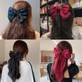 thumbnail image 2 of 8Pcs Big Bow Hair Clips, Premium Satin Hair Bows with Long Ribbons for Women, Girls, Teens (Elegant Hair Accessories), 2 of 5