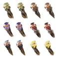 thumbnail image 1 of 12 pájaros artificiales de plumas de burbujas para decoración de árbol de Navidad en Sora Woodland Garra, 1 of 9