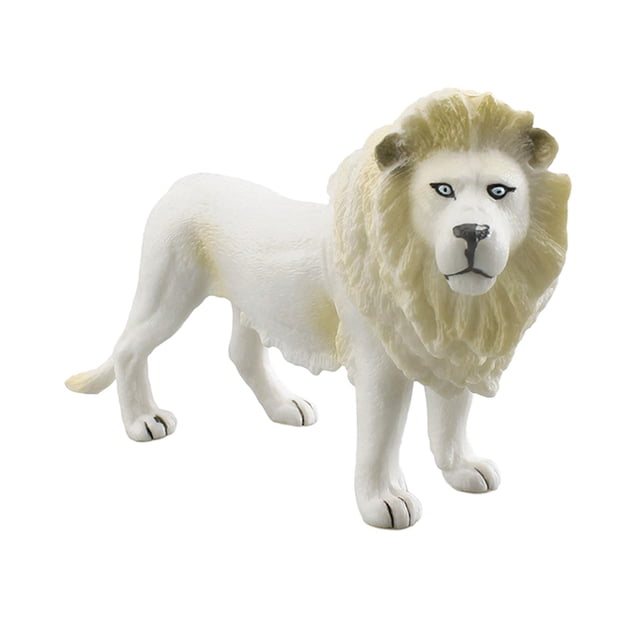 Estatua de Animal de simulación, figura de Animal, ornamento portátil realista, modelo de paisaje, estantería, actividades de estudio, regalos León