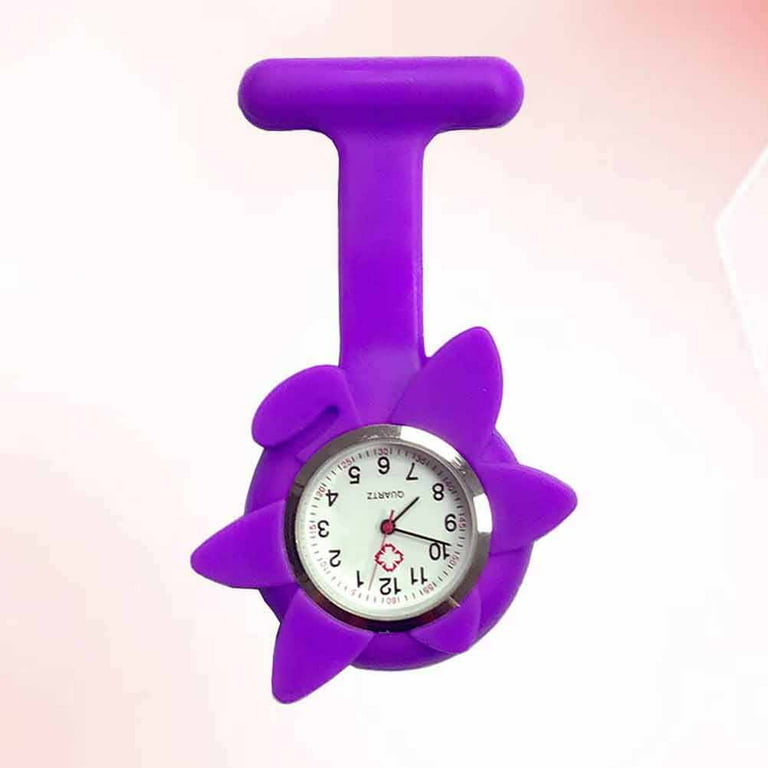 FOLOYORI 1Pack Purple Nurse Watch Sunflower Shaped for Daily Use - Main Image