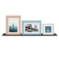 thumbnail image 4 of Wallniture Denver 46" Floating Picture Ledge Wall Shelf Hanging Bookshelf Modern Decor Vinyl Record Storage, Black, 4 of 9