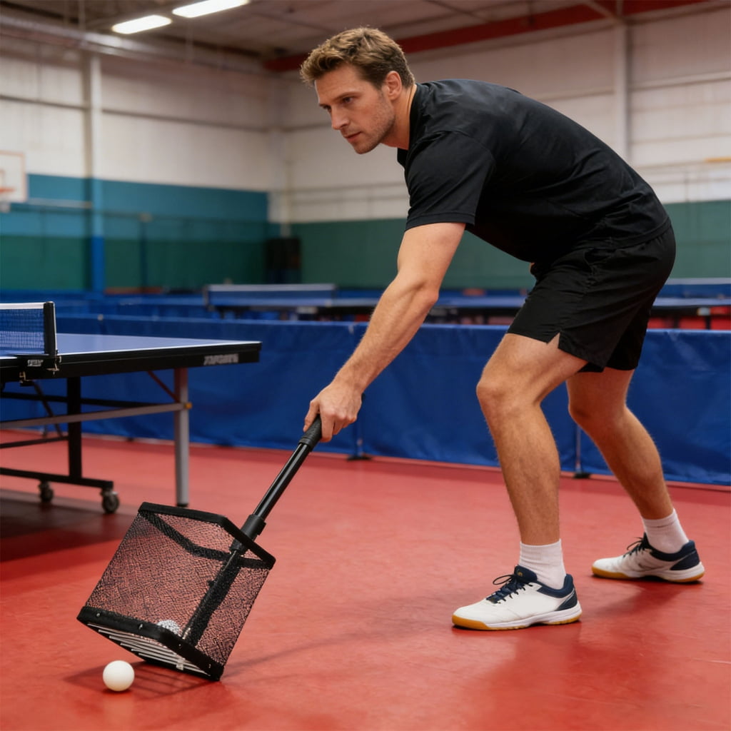Premium Metal Table Tennis Ball Collector With Adjustable Length For Versatile Use