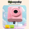 thumbnail image 3 of Impresora Térmica Digital de Alta Definición con Pantalla de 2 Pulgadas y Cámara de Impresión, Sin Tinta, con Papel y Tarjeta de 32 GB, Ideal Como Regalo para Niños, Color Rosa., 3 of 10