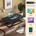 thumbnail image 6 of Adjustable Height Standing Desk Converter, Keyboard Riser for Stand Up Desk Riser, Computer Keyboard Stand for Desktop, Computer Workstations for Home Office, 6 of 6