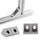 thumbnail image 5 of 4 Uds 2020 soporte de esquina de perfil de aluminio fundido forma de L conector de ángulo recto soporte Triangular, 5 of 8