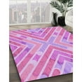 thumbnail image 3 of Ahgly Company Machine Washable Indoor Rectangle Transitional Pastel Purple Pink Area Rugs, 6' x 9', 3 of 7