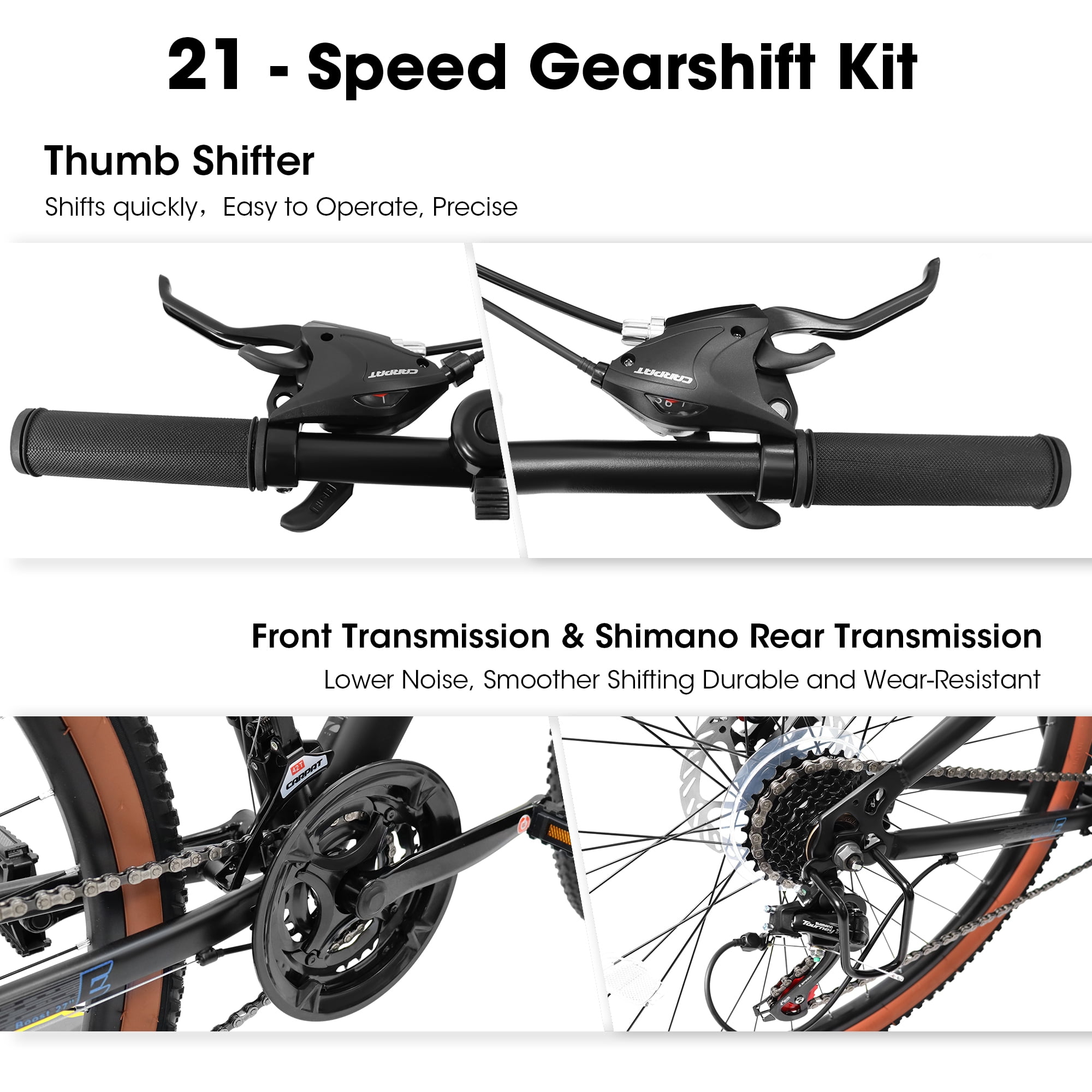 POVANLI 24" Mountain Bike for Men and Women