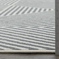 thumbnail image 3 of Loomaknoti Tecopa Symenia 2' x 7' Grey Geometric Outdoor Runner Rug, 3 of 10
