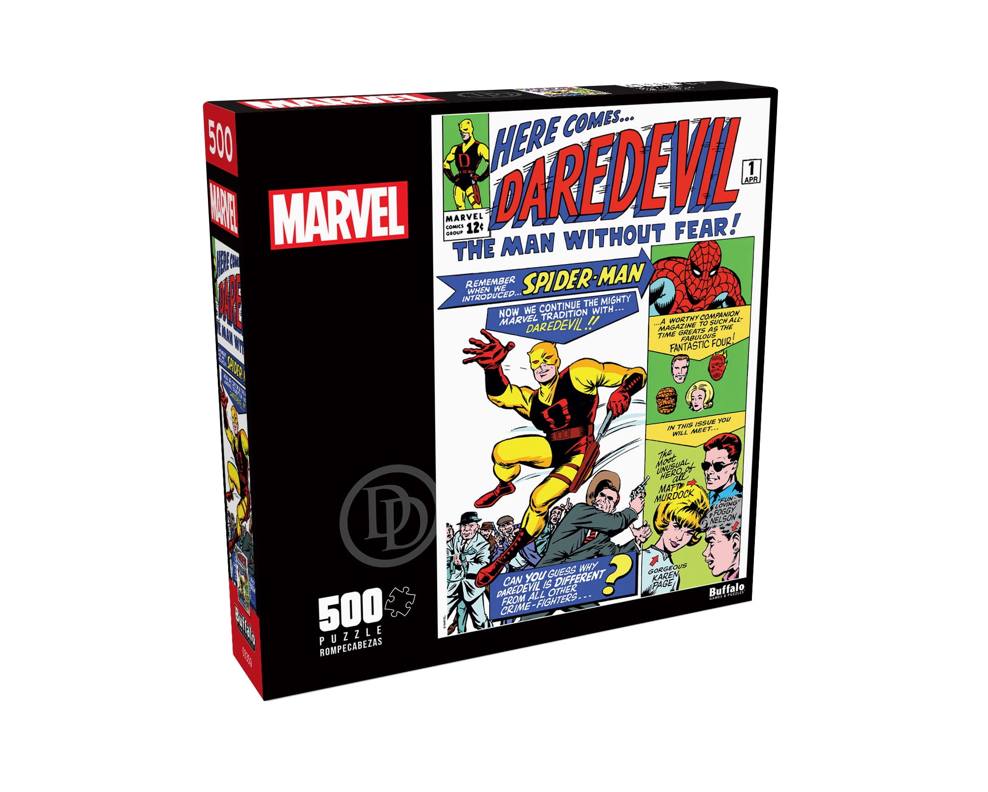 Buffalo Games Marvel - Here Comes Daredevil 500-Piece Interlocking Jigsaw Puzzle for Adults Ages 14-99 Years