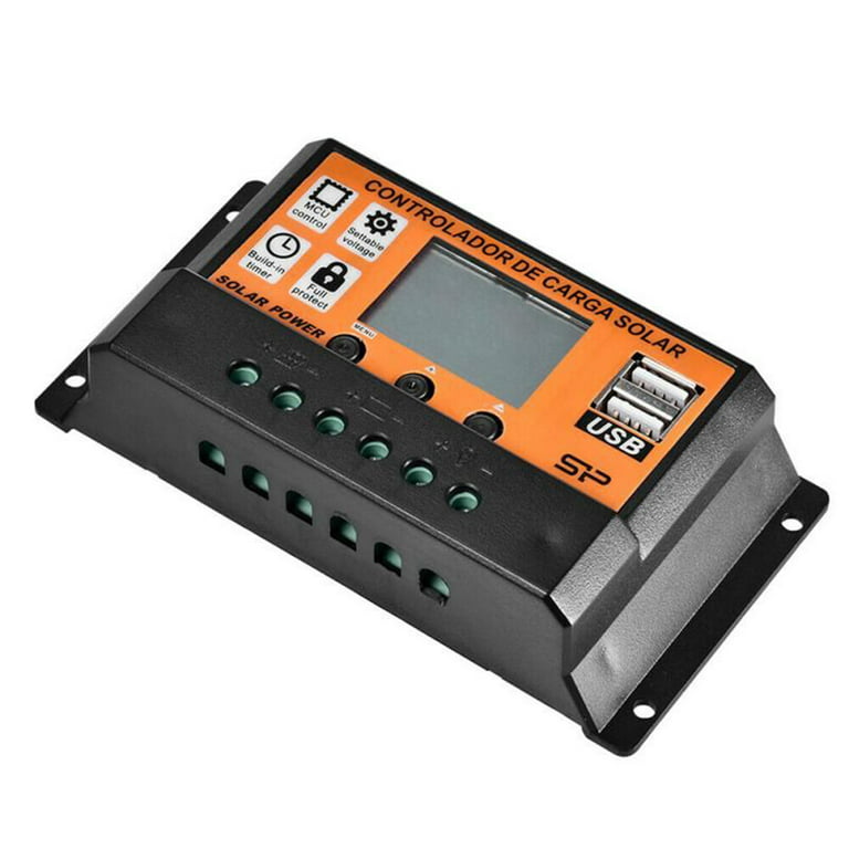 GDHOME PWM Solar Laderegler Controller Panel 10A-100A Daul USB LCD Batterie  Regler 