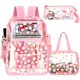thumbnail image 1 of Mochila Kacctyen rosa transparente para estudiantes escolares con bolsa de almuerzo, 1 of 6