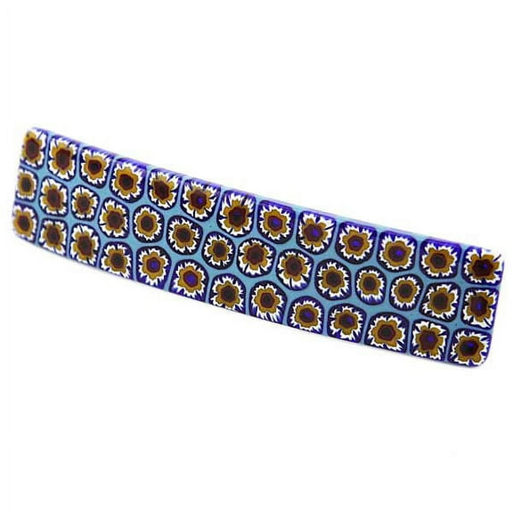 GlassOfVenice Murano Glass Millefiori Hair Clip - Blue