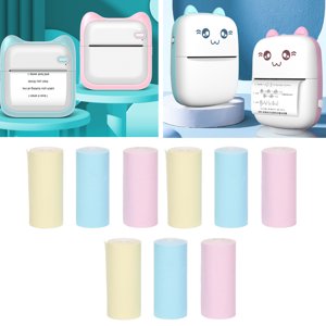 Papier autocollant, beau papier durable Mini Papier d'impression 9 Pcs différentes couleurs pour la maison