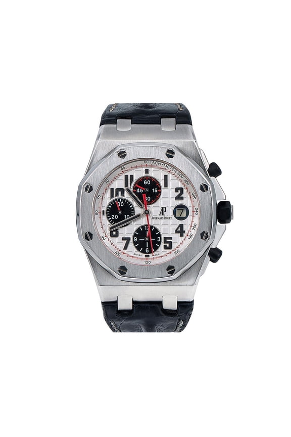Pre-Owned Audemars Piguet Royal Oak Offshore 26170ST 42MM White Dial With Leather Bracelet