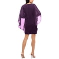 thumbnail image 2 of X by Xscape Womens Petites Chiffon Cape Sheath Dress, 2 of 2