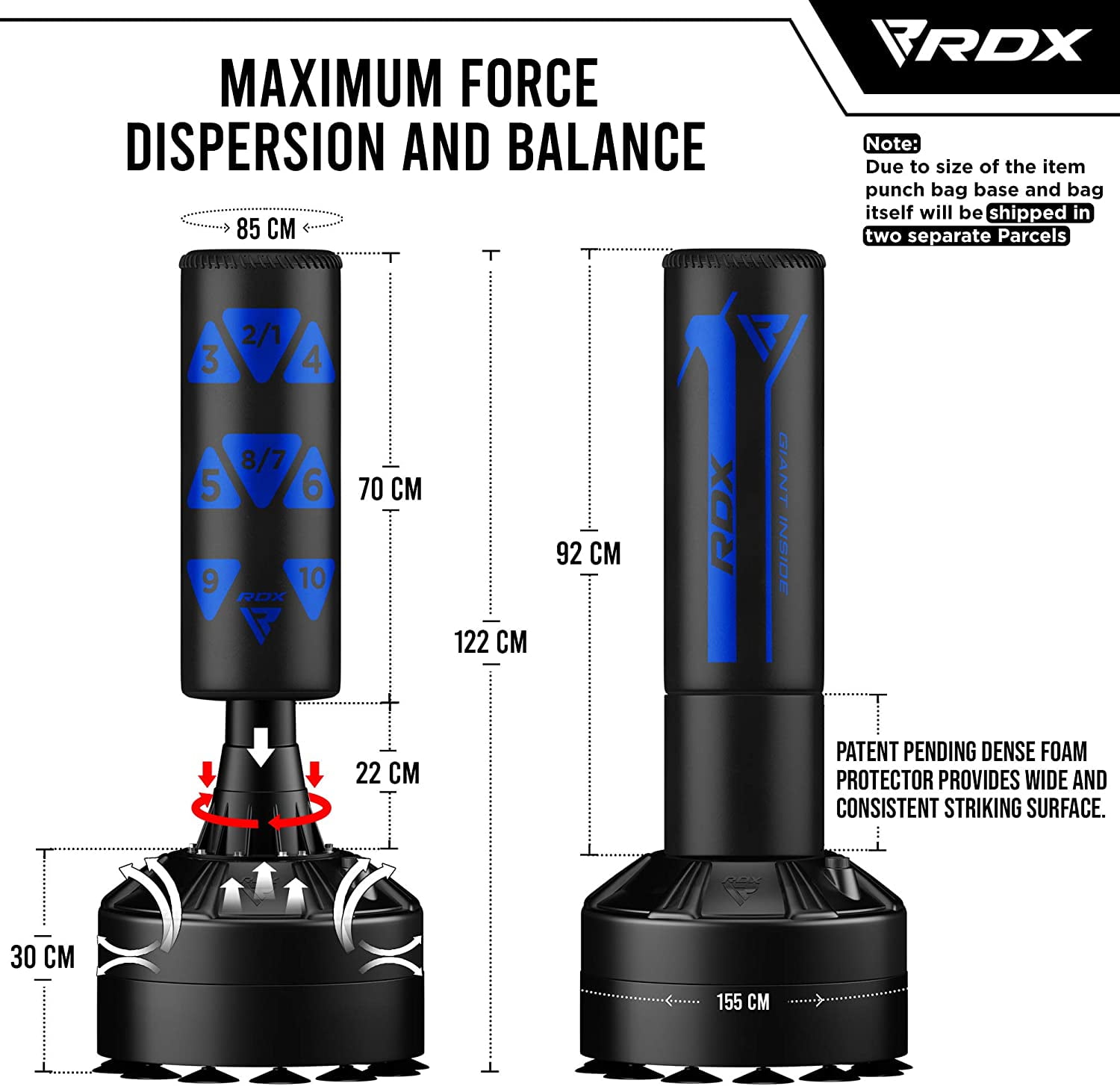 RDX Kids Punching Bag with Gloves, 4FT Heavy Duty Junior RONIN Target Pedestal Bag Set Suction Cup Stand Base