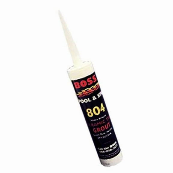 Accumetric 80401 Boss 10.3 Oz. White Silicone Tile Grout - Cartridge