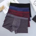 thumbnail image 2 of 4 unids/lote de ropa interior para hombre, Boxer para hombre, Boxershorts de malla de seda helada, bragas de talla grande, calzoncillos transpirables sexis de verano 40-100KG, 2 of 5