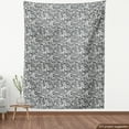 thumbnail image 4 of Ambesonne Floral Fabric by the Yard Upholstery, Swirly Curved Leaves Spring, 10 Yards, Dark Grey and Off White, 4 of 5