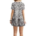 thumbnail image 4 of Pisexur Robes d'Été pour Femmes Robe de Plage Confortable à Fleurs Manches Courtes Col Rond Midi Robe Décontractée avec Poches, 4 of 7