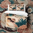 thumbnail image 4 of Colorido patrón japonés juego de cama, funda nórdica de algodón crisantemo Bonsai, 4 of 5