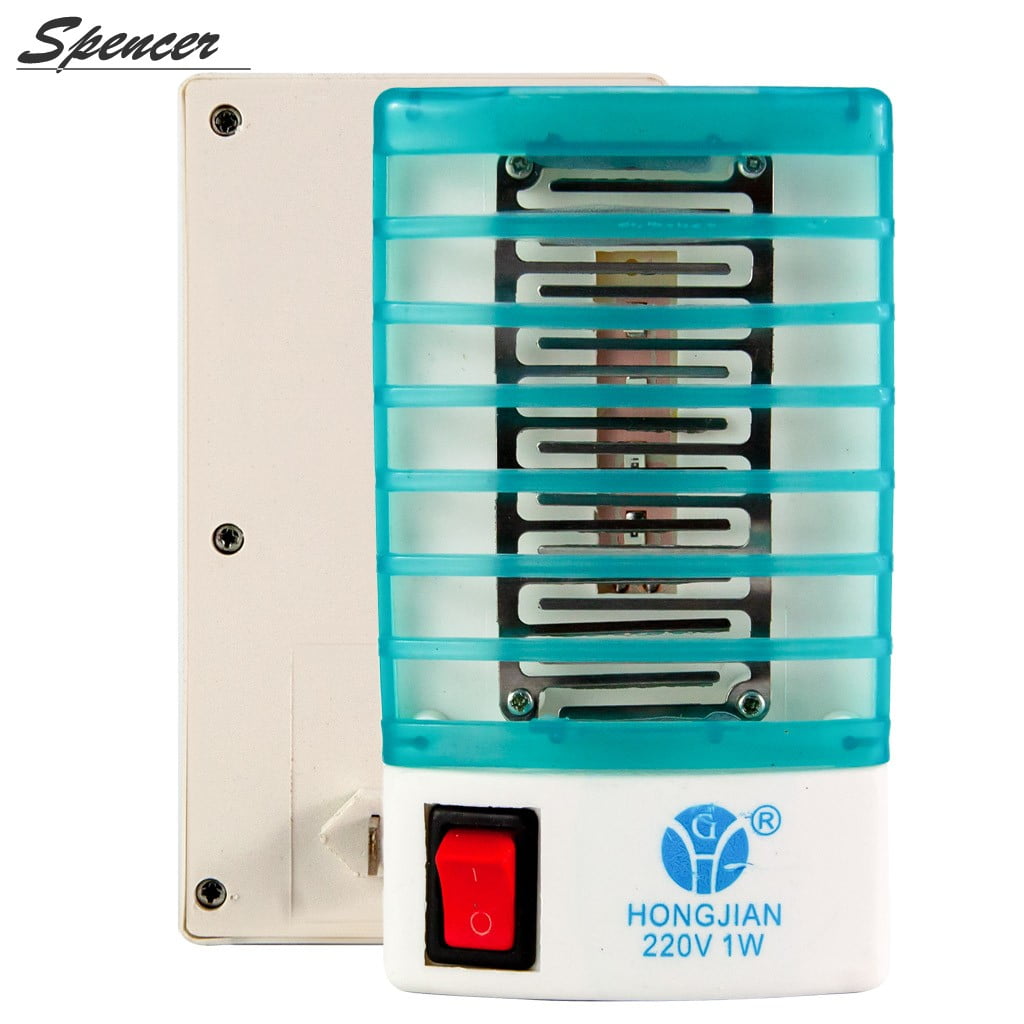 Spencer 6 Pack Electric Mosquito Killer Lamp Indoor Insect Killer Fly Bug Insect Trap Zapper with Light Sensor for Cockroach, Ants, Spiders Pest Control (Green)