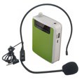 thumbnail image 1 of Graflsoa Rechargeable Portable Voice Amplifier with Wired Microphone, MP3 Support, and Adjustable Belt for Teaching, Singing, and Outdoor Use - Green, 1 of 6
