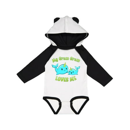 

Inktastic My Gram Gram loves me- cute narwhal Gift Baby Boy or Baby Girl Long Sleeve Bodysuit
