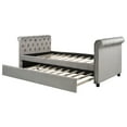 thumbnail image 4 of Twin Size Upholstered daybed with Trundle, Wood Slat Support, 4 of 7