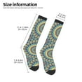 thumbnail image 5 of Haiem Round Mandala1 Socks, Funny Novelty Crazy Design Cotton Socks Sports Socks Knee High Socks For Men, Women,1Pairs - Gift For Working Friends, 5 of 9