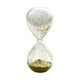 thumbnail image 2 of Temporizador de arena, reloj de arena, novedoso, decorativo para el hogar, reloj de arena de vidrio con purpurina. Amarillo, 2 of 9