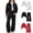 Black, variant on ATOGUTA Teen Girl Outfits Long Sleeve Jacket and Wide Leg Denim Pants Girls Clothing Sets 2PC Summer Outfits Size 3T-13, White