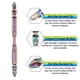 thumbnail image 5 of Uxcell 2pcs Broca de Destornillador Phillips de Doble Extremo PH2 (#2) Punta de Dientes Antideslizantes Vástago Hexagonal de 1/4" Longitud de 4" (100mm) Brocas de Destornillador Cruzado Magnéticas, 5 of 7