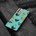 thumbnail image 4 of WIRESTER Shockproof Soft Rubber Cover Case for Samsung Galaxy S21+ Plus 6.7" 2021, Barnyard Chicken Roosters Teal Background, 4 of 5