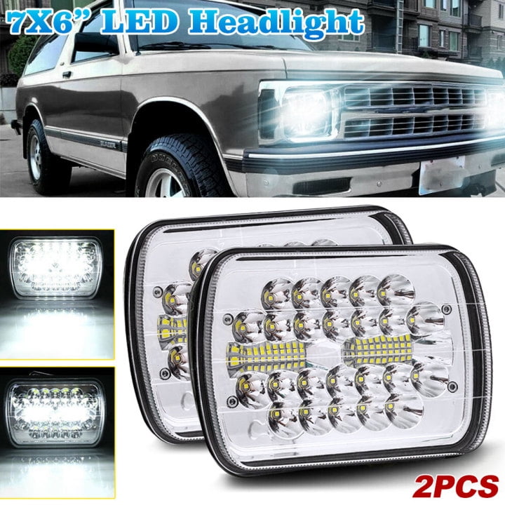 CREE 7"×6" 5×7 LED Headlight Headlamp for E-150 E-250 E-350 Econoline Club Wagon 
