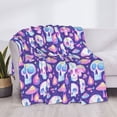 thumbnail image 3 of Rateoe Skull mushroom colorful Pattern Flannel Throw Blanket, Ultra-soft Blanket for Bed, Couch, Car, Hypoallergenic Anti-pilling blanket-50"x40"(Horizontal), 3 of 6