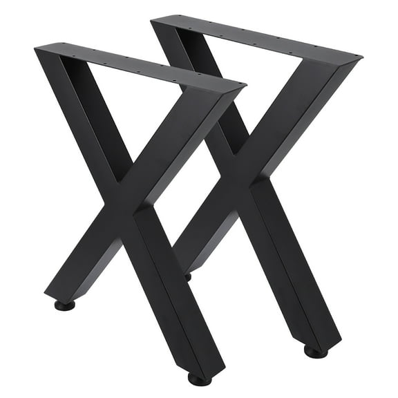 Acekid Heavy Duty Table Legs 16 Inch X-Shape - Metal Bench Legs, Coffee Table Replacement, DIY Projects, Set of 2