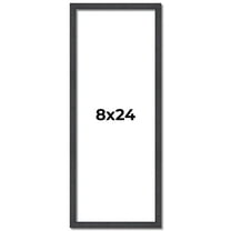 8x24 Rustic Brown Real Wood Picture Frame Width 0.75 inches | Interior Frame Depth 0.5 inches |