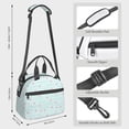 thumbnail image 4 of DouZhe Lunch Bags for Women and Men, Modern Memphis Style Shapes Prints Reusable Portable Insulated Cooler Waterproof Lunch Tote Bag for Travel Work Picnic, 4 of 7