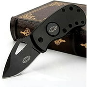 Best.Buy.Damascus1 Utility Pocket Knife, 440c Stainless Steel Folding Blade, 2.24 in Blade Length, Black