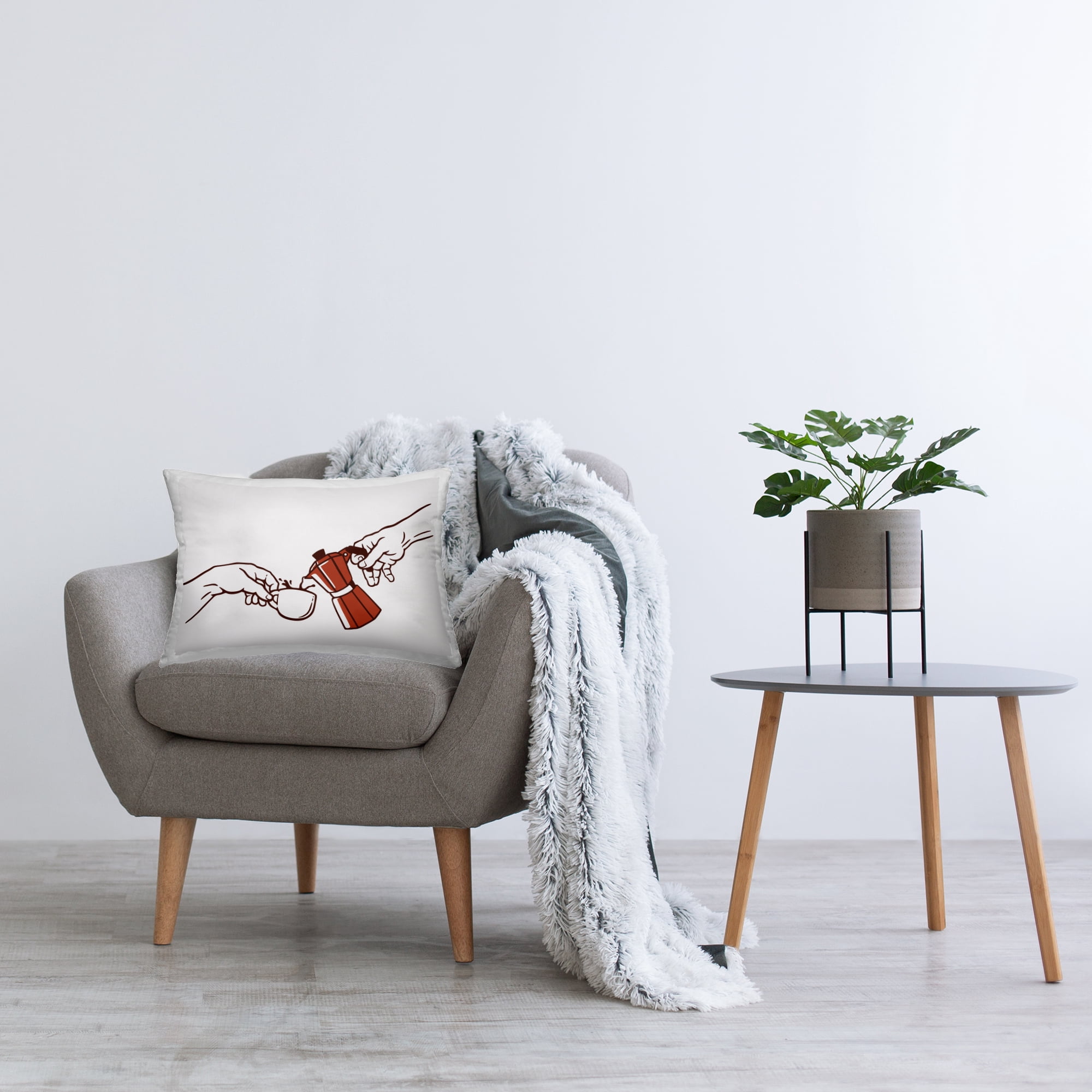 Stupell Industries Creation Of Coffee Classic Parody Decorative Printed Throw Pillow, design by Tobe Fonseca