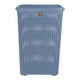 thumbnail image 3 of Kit 2 Cestos de Plástico La Ardilla Con Tapa para Ropa Tipo Rattan (Azul), 3 of 4