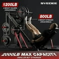 thumbnail image 4 of Syedee Adjustable Leg Press Machine with Calf Block, 2000LBS Capacity, Black with 230 Weight Plates, 4 of 8