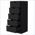 thumbnail image 5 of Dressers Dillon 5-Drawer Narrow Tall Chest, Black | Particle Board, 5 of 6