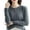 Dark Gray, variant on Winter Acrylic Long Sleeve Cardigan for Women Black Cover-Up Wide Neck Womens Basic Crew S