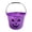 Purple, variant on 7 Inch Plastic Jack-O-Lantern Pumpkin Bucket With Handle, Lightweight Reusable Candy Storage Pail, Eco Orange Halloween Gift Basket for Indoor Outdoor Party Favor Decor