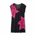 thumbnail image 5 of Swimsuit Coverup for Women Stylish Printed Mesh Summer Beach Lightweight Sheer Cover Up Short Sleeve Swimwear Beachwear(Black,S), 5 of 6